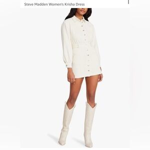 Steve Madden Women's Cream Long Sleeve Dress